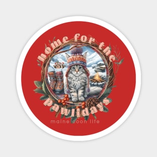 Home For The Holidays Beanie Maine Coon Life 0AM Magnet